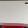 IKEA Desk & Red Swivel Chair Set Good Used Condition Image 3