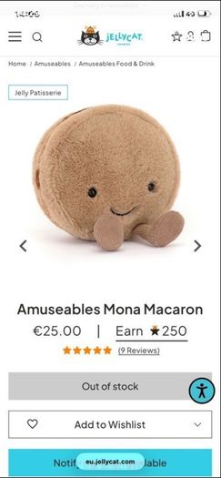 New JELLYCAT Max/ Mona/ May Macarons