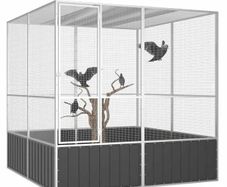 Bird Cage Anthracite 213.5x217.5x211.5 cm Galvanised Steel