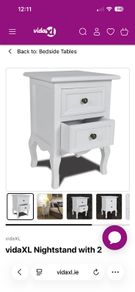 white bedside locker