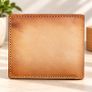 Genuine Leather Wallet for Men Native American & Wolf Design Wallet Western Bifold Wallet Image 8