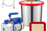 3 CFM 1/4HP Single Stage Vacuum Pump,3 Gallon(13 Liter) Vacuum Chamber Kit, HVAC A/C Refrigeration Kit