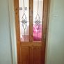 2 pine wood Doors with decorative leaded glass Image 2