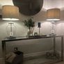 Glass and chrome table lamps (pair) Image 2