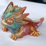 Handmade Iridescent Resin Dragon Figurine Image 3