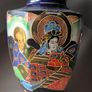 Pair of Hand Painted Japanese Vases Image 2