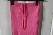 Pink Mini Skirt With Straps At Waist, BERSHKA, size M