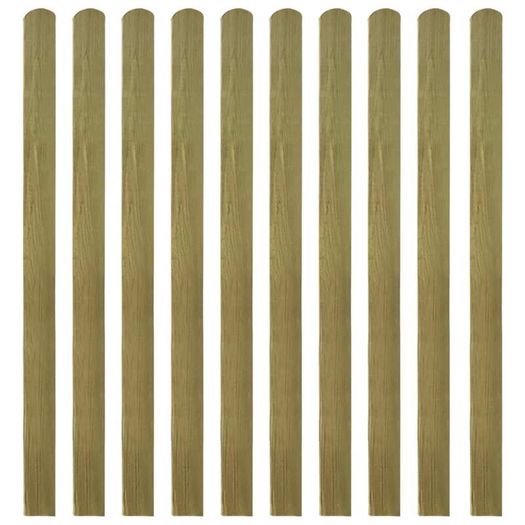 30 pcs Impregnated Fence Slats Wood 140 cm