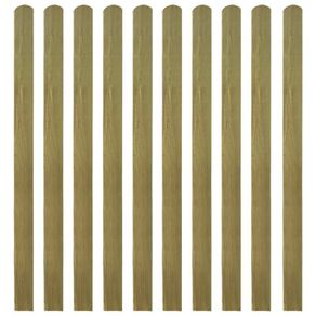 30 pcs Impregnated Fence Slats Wood 140 cm