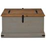 Storage Chest HALDEN Grey 91x91x47 cm Solid Wood Pine Image 2