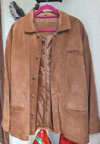 Union River Vintage Mens Tan Leather Suede Jacket