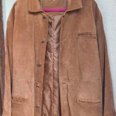 Union River Vintage Mens Tan Leather Suede Jacket