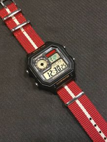 Casio AE-1200 Royale vintage red