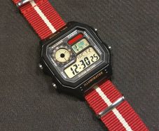 Casio AE-1200 Royale vintage red