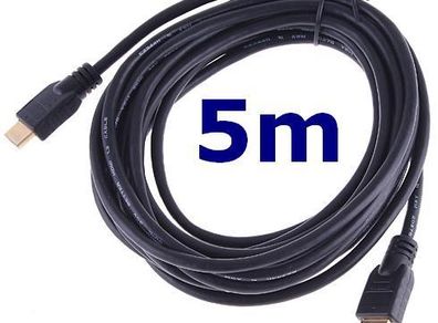5M Premium HDMI Cable Male to Male Gold Plated HD HDTV PS3 XBOX 360 BlueRay #124