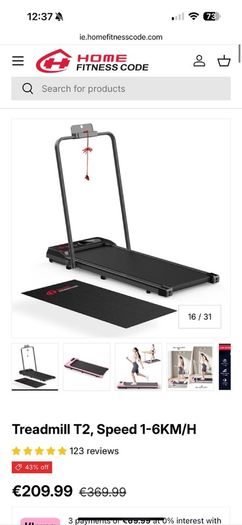 Walking pad with remote , handle bar and never used mat