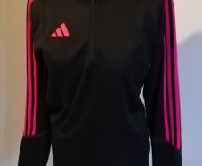 Adidas ladies Tiro 23 club training top black with pink accents Small size