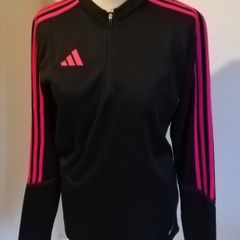 Adidas ladies Tiro 23 club training top black with pink accents Small size
