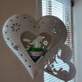 Antique Cream BIRD Theme Metal Hanging T-Light Holder Image 2