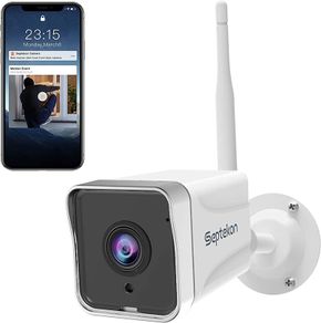 Security Camera Outdoor, 1080P CCTV Camera Wireless WiFi, Waterproof Home Surveillance Camera with 2-Way Audio, Night Vision, Motion Detection, Cloud Storage, Work with Alexa (FREE POSTAGE)