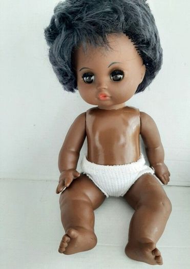 Large beautiful doll from 70's in original dress