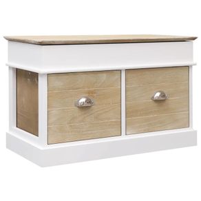 Hall Bench 70x35x45 cm Paulownia Wood