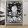 Skull Flower Tapestry Meditation Skeleton Tapestries Floral Vine Starry Night Sky Butterflies Tarot Wall Hanging for Room Decor (MULTIPLE SIZES) Image 3