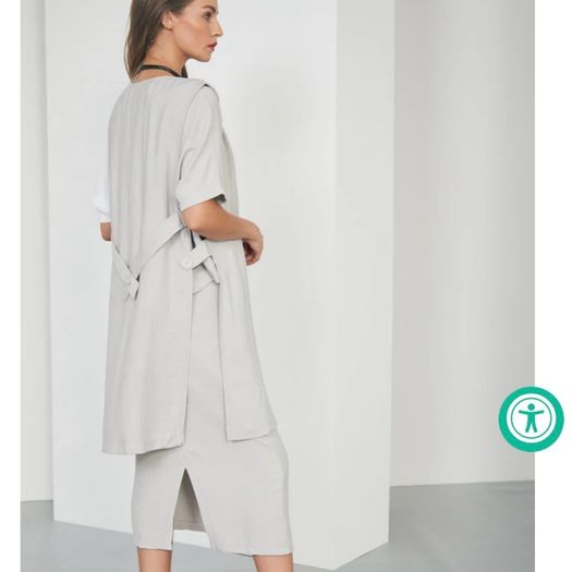 Naya Crinkle Waistcoat Sleeveless Jacket