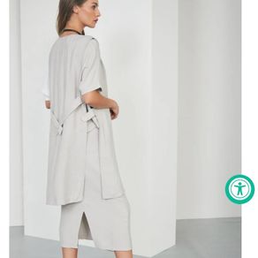 Naya Crinkle Waistcoat Sleeveless Jacket