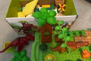 building blocks/ dinosaurs and random assortment/ storage box