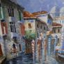 Canal grand venice oil on canvas 35" x 23" Image 8