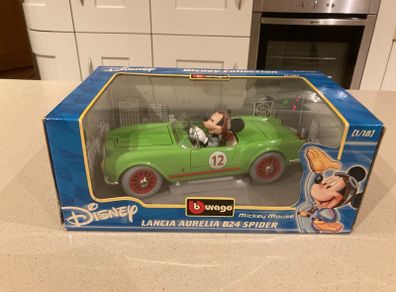 Lancia Aurelia Disney Mickey Mouse 1/18 Burago Rare