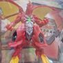 Brand New Bakugan Dragonoid (Red) Collector Action Figure With 2 Trading Cards and Coin Image 8