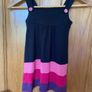 Girl's Pink, Purple & Black Summer Cotton Dress Image 3