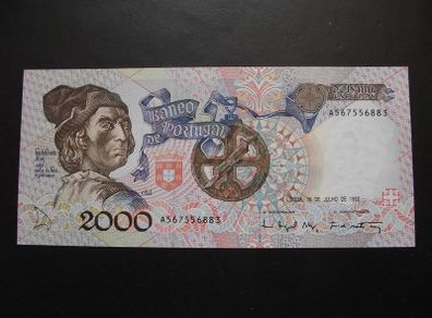 Portugal Aunc 2000 Escudos (16.7.1992)