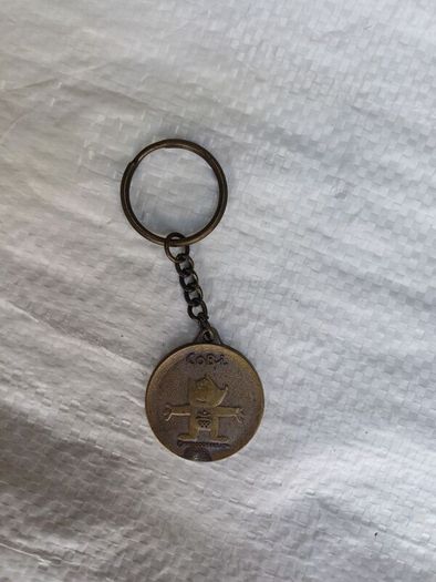 Vintage 1988 Barcelona Olympic Keyring Gold / Official 1992 Cobi & Brazil Pin