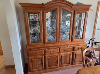 Oak Display Cabinet