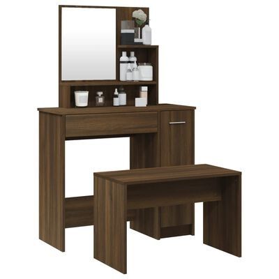 Dressing Table Set Brown Oak 86.5x35x136 cm (FREE SHIPPING)