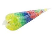 Job lot 100 clear candy cones size small 25 cm x 13 cm