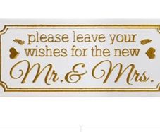 Metal Wedding Sign