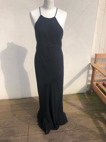 Coast Bias Black Dress Size 14
