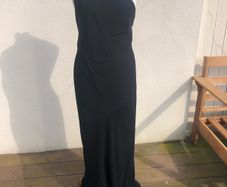 Coast Bias Black Dress Size 14