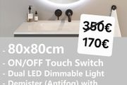 LED Bathroom Mirror Dual LED Demister Antifog