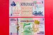 Cook Islands  3 Dollars 1992 Pick 7a. UNC