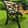 Vintage Cast Iron bench, fully restored. Image 4