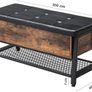 Shoe Bench with Padded Seat and Shoe Rack, Bed Chest with Storage Space Image 4