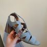Denim blue heels Image 4