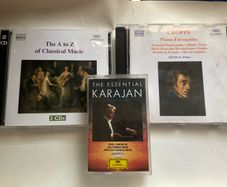 A set of 4 classic music releases across CD and cassette formats: