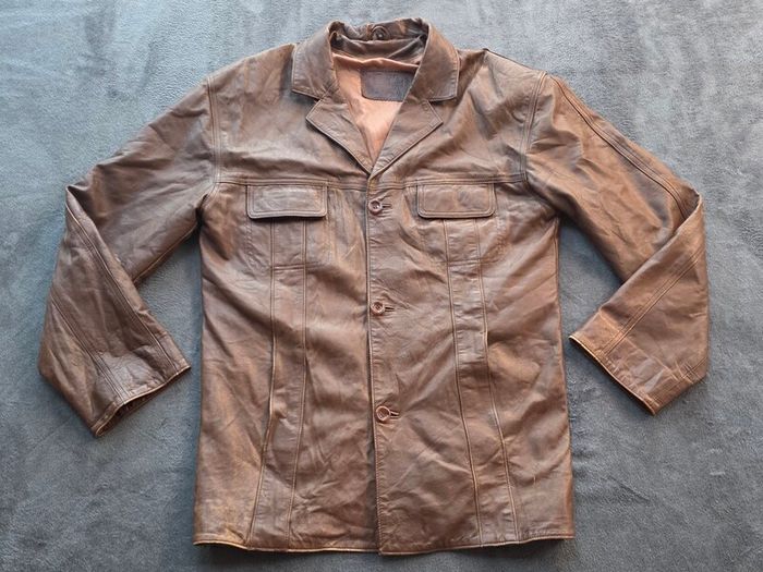 Vintage 1970s Three Angels Leather Jacket Mens Medium