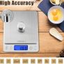 Food Scale, Rechargeable Kitchen Scale with Trays 500g/0.01g, Tare Function Digital Scale Grams and Ounces, for Weight Loss, Dieting, Baking, Cooking, Meal Prep, Coffee, Jewelry, Silver (FREE POSTAGE) Image 2